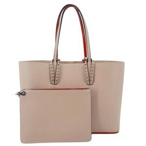 Christian Louboutin  Cabata Leather Tote Bag Peach